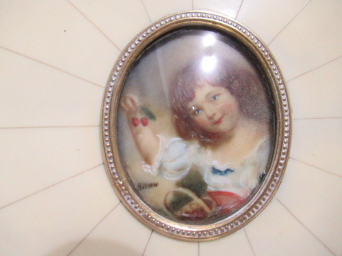 Alhajero Caja Musical Miniatura Niña Firmada Funciona (Usado)