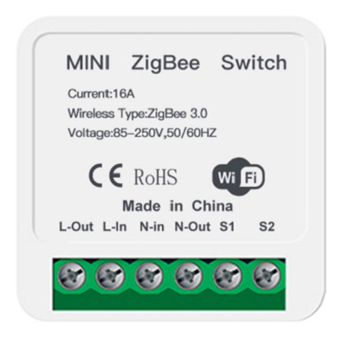 Mini Zigbee 3.0 Módulo De Interruptor 16a Luz De Relé Inteli