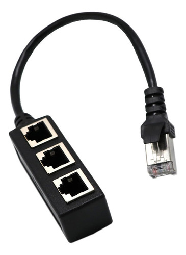 Cable Divisor Ethernet Rj45, 1 Lan Macho A 3 Hembras