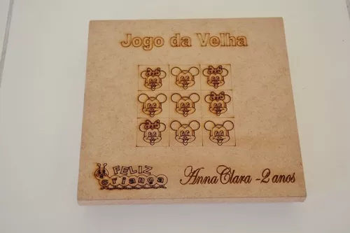 Jogo Da Velha Mdf Personalizado Infantil Tabuleiro 20X20Cm, Magalu  Empresas