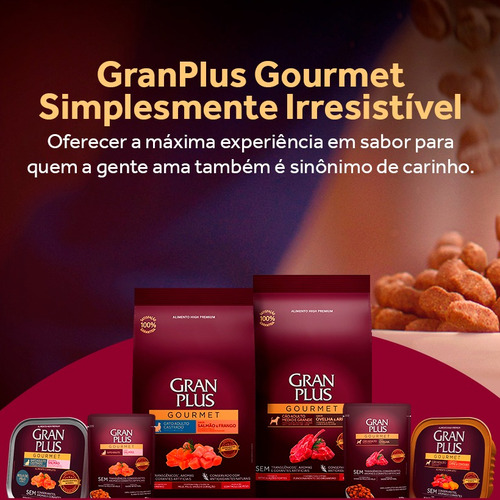 Gran Plus Gourmet Sachê Gato Ad Salmão, Frang, Ovelha 54x85g