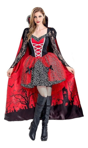 Disfraz De Bruja Vampiro De Halloween Para Mujer