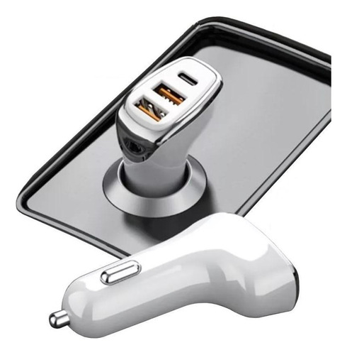 Carregador Veicular Cinzeiro Usb Type C 3.0 Turbo 38w Kd-304