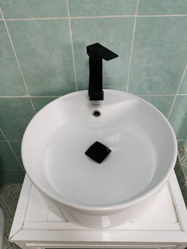 Imagen 3 de 6 de Cespol Para Lavabo De Push Desague Contra Negro Mate De Lujo