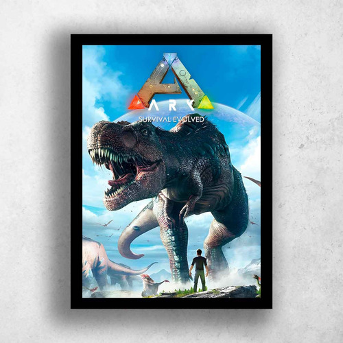 Quadros Decorativos Game Ark Survival Evolved Ark Survival Evolved 08 Preto