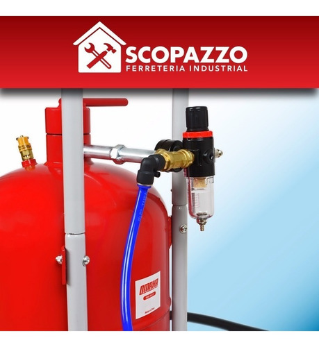 Imagen 4 de 10 de Arenadora Neumática 17 Lts + Compresor Aire 50 Lts 2,5 Hp