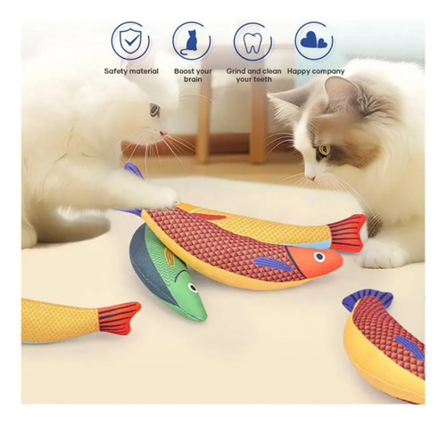 Juguetes Para Gatos Con Forma De Pez *3 Unidades