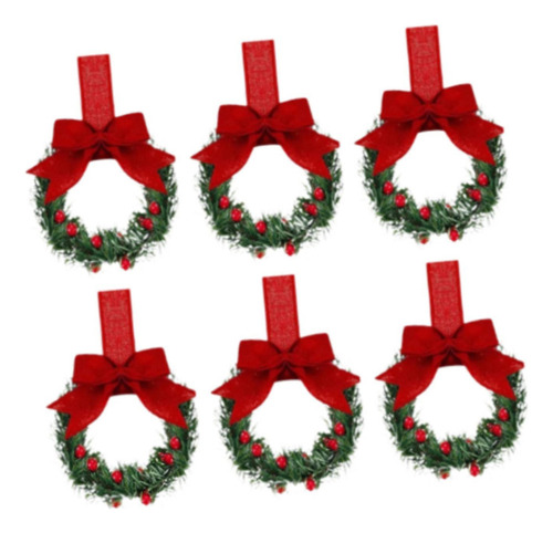 2025 6 Guirnaldas Navideñas Con Lazo For Colgar En La