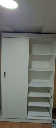 Closet Para Dormitorio De 2 Metros En Melamina Blanca