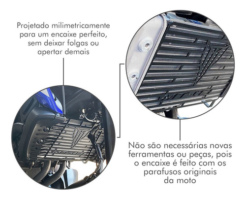 Imagem 6 de 10 de Protetor De Radiador Mt03 Mt 03 Aço Carbono 2019 2020 2021