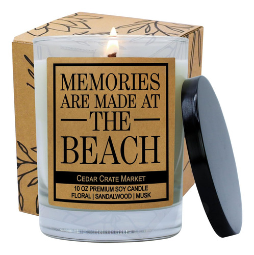 Memories Are Made At The Beach Candle, Regalos De Playa Para