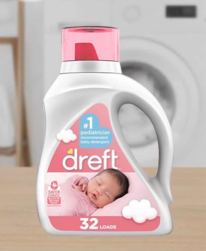 Detergente Líquido De Bebe Dreft 32 Lavadas