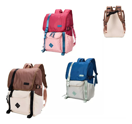 Mochila Trendy Microfibra Verde Liso