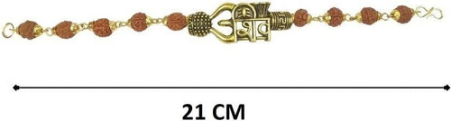 Rudraksha Pulsera Tirshul Rudraksh Pulsera Plata Kada P...