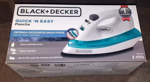 Plancha De Vapor Y Rocio Black And Decker Irbd100 Color Blanco/Azul