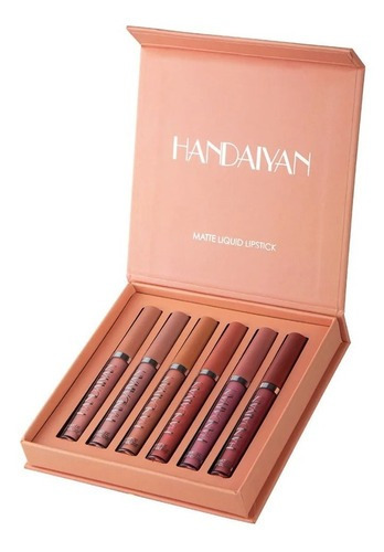 Kit de lápiz labial líquido mate cosmético de larga duración Handaiah