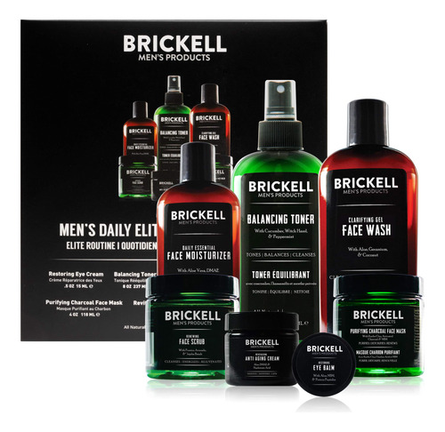 Rutina De Cuidado Facial Brickell Daily Elite Para Hombre I