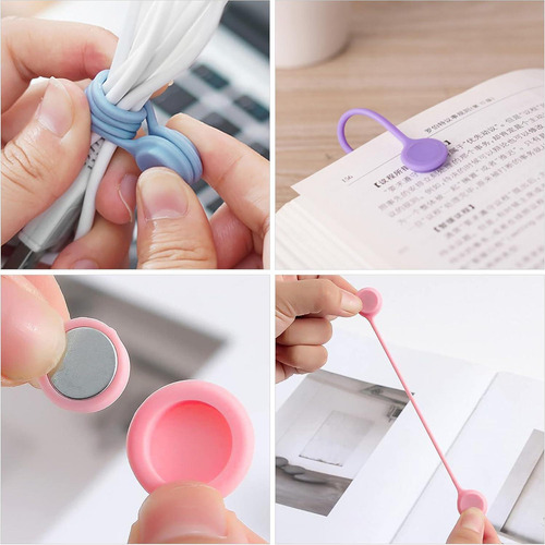 20 Sujetadores Magnéticos De Cable Cerodimo Silicona
