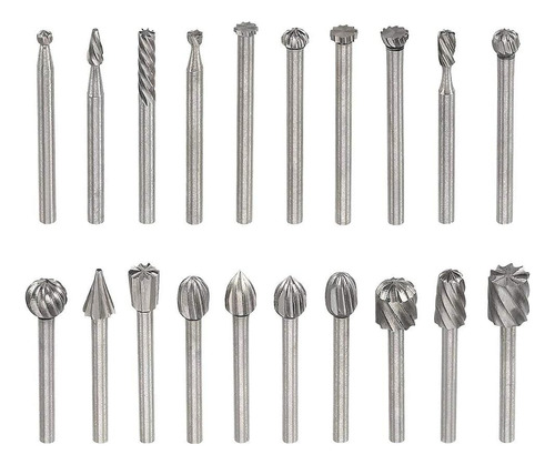 20pcs 1/8  (3mm) Shank High Speed Steel Rotary Files Bu...