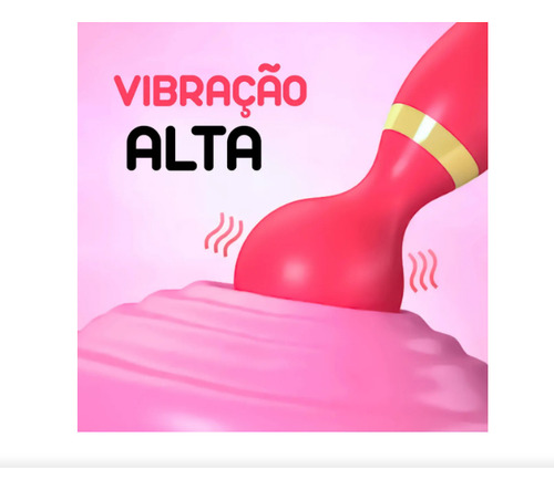 Massageador Elétrico Íntimo: 8 Modos, Recarregável, Original Rosa