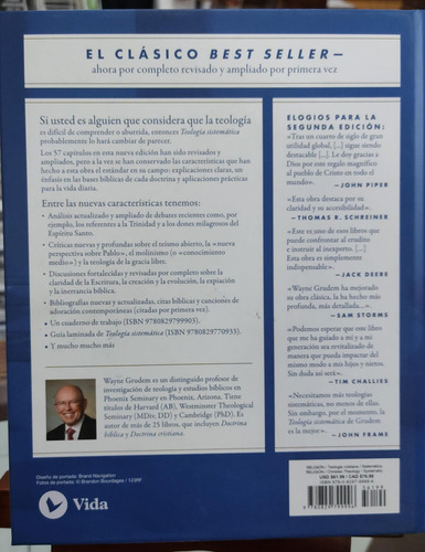 Libro Teología Sistemática - Segunda Edición - Wayne Grudem