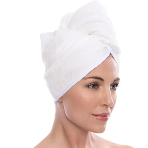 Toalha De Cabelo Microfibra Turbante Sec...