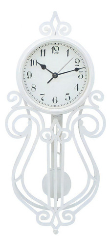 Relógio De Parede 50cm Antigo Vintage Branco