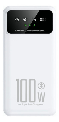 Power Bank Saiviek Kj-k70 20000mah Batería Externa 20w Carga Rapida Para Android,iPhone,cargador Portátil Pila Con Dos Luces Led,banco De Energía Con 4 Salidas Y 2 Entradas(2 Usb-a, V8, Tipo C) Blanco