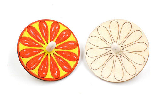 30 Piezas De Madera Sin Terminar Top, Kids Gyro Toys,