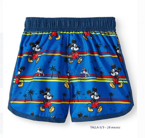 Shorts Playeros De Niños Mickey Paw Patrol Spiderman Cars