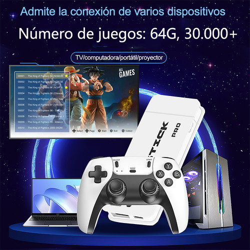 Joystick de controle sem fio 4k cor branca