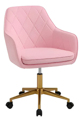 Silla De Escritorio Diamante Asiento Velvet Patas Con Ruedas
