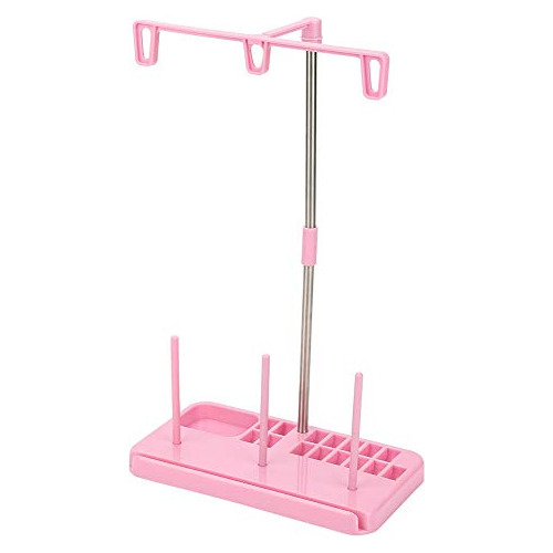 Soporte De Carrete De Hilo De Bordado Rosa De 3 Conos, ...