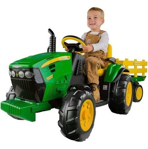 Peg Perego John Deere Ground Force Tractor Con Remolque