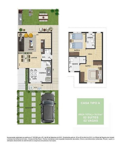 Casa Em Vilagio Veneza, Cotia/sp De 0m² 2 Quartos À Venda Por R$ 373.000,00 - Ca491755