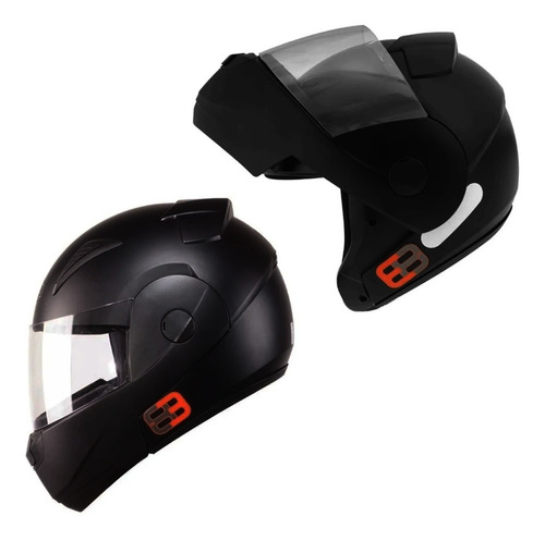 Capacete Moto Ebf E8 Robocop Articulado Cores Escamoteável 