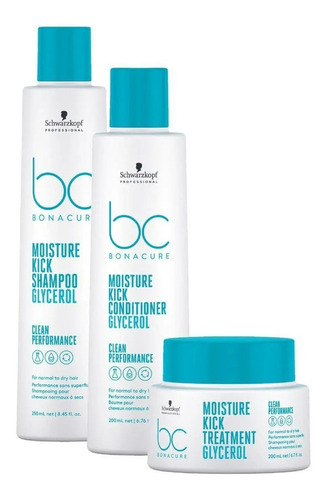  Schwarzkopf Bc Moisture Kick - Kit Sh250ml Cond E Masc200ml