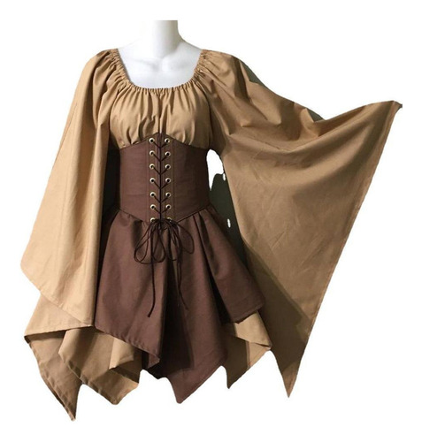 Vestido Halloween Medieval Cosplay Trajes Gothic Retro L