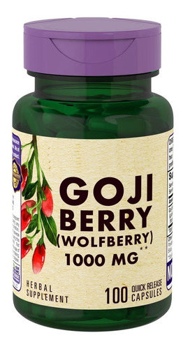 Goji Berry Wolfberry 1000mg 100 Cap Quemador Grasa Baja Peso