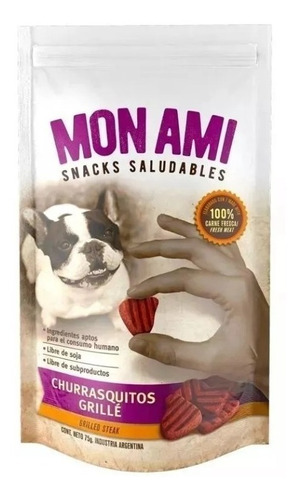 5 Unidades Mon Ami Snack Saludable Churrasquito Grille 75 G