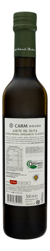 Azeite de Oliva Extra Virgem Clássico Orgânico Português Carm Vidro 500ml