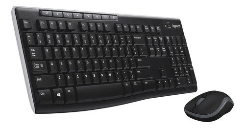 Teclado Logitech Y Mouse Mk270 Inalambrico Usb Black