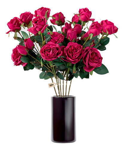 Soku Ramo Rosas Flores Boda Decoración Bouquet Extra Grande Color Rojo
