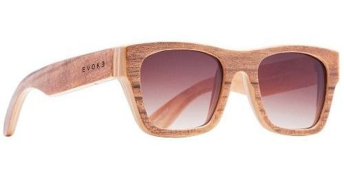 Oculos Solar Evoke Wood 2 Light Walnut Brown Gradient