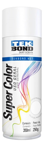 Pintura en aerosol Tekbond Super Color de 350 ml, color blanco mate