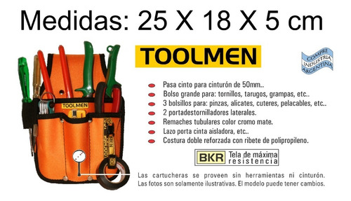 Imagen 4 de 10 de Cinturón Porta Herramientas Combo Toolmen T92 + T95 + T72