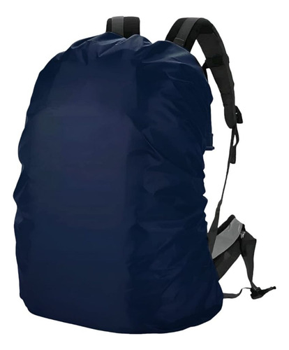 Capa De Chuva Para Mochila Camping Grande 75 Litros Unissex Cor Azul Escuro
