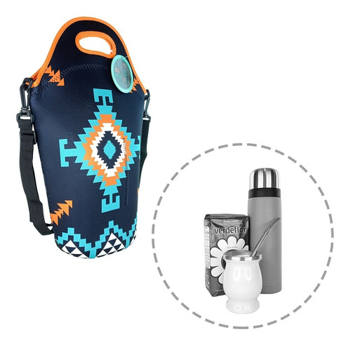 Imagen 3 de 4 de Bolso Matero Porta Termo De Neopreno Anymate ®