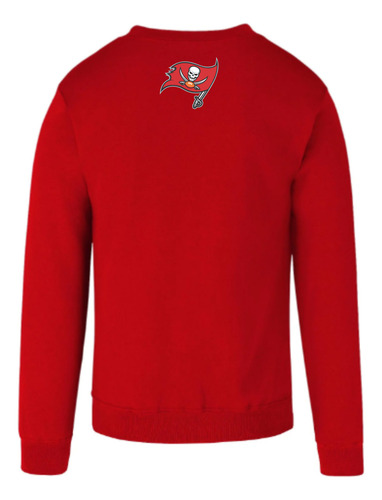 Sudadera Nfl Buccaners Modelo 2 Sin Capucha Cuello Redondo