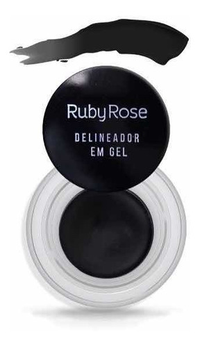 Imagen 1 de 3 de Delineador Gel Negro Ruby Rose Waterproof